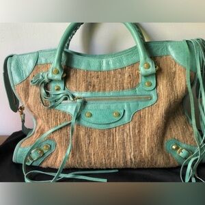 Balenciaga City Bag Raffia